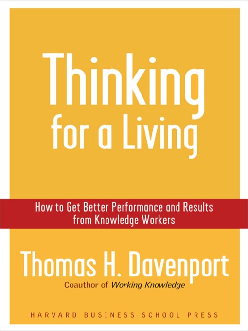 Cover image for Thinking for a Living